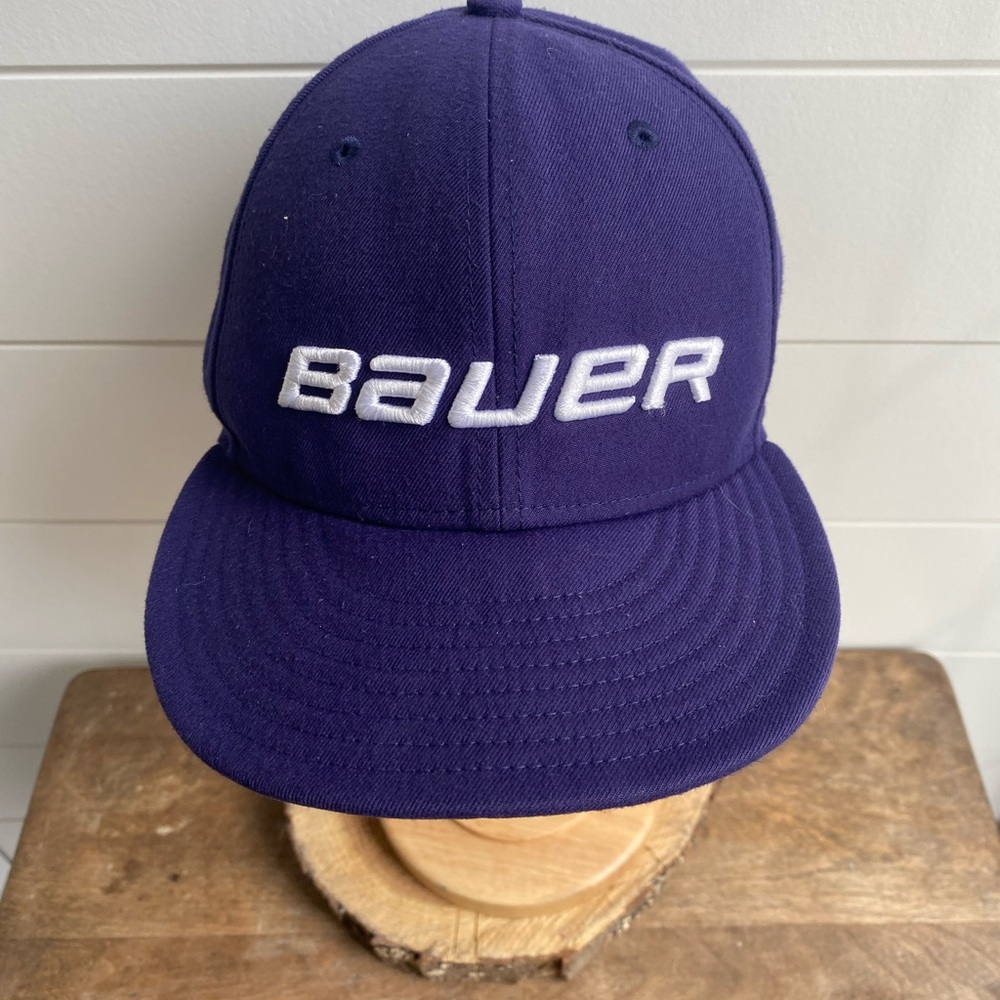 59Fifty Bauer Purple 6 Panel Vented Baseball Hat Cap Sport Outdoors Athletic - Picture 2 of 7